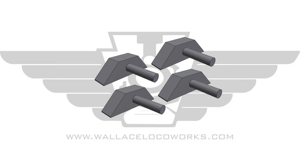 Wallace Locomotive Works WTSD-001 - Railroad Wheel Chocks ( 4 ) - HO Scale